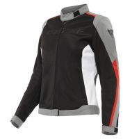 Dainese HYDRAFLUX 2 AIR D-DRY dámská letní bunda šedá/bílá/červená vel.44